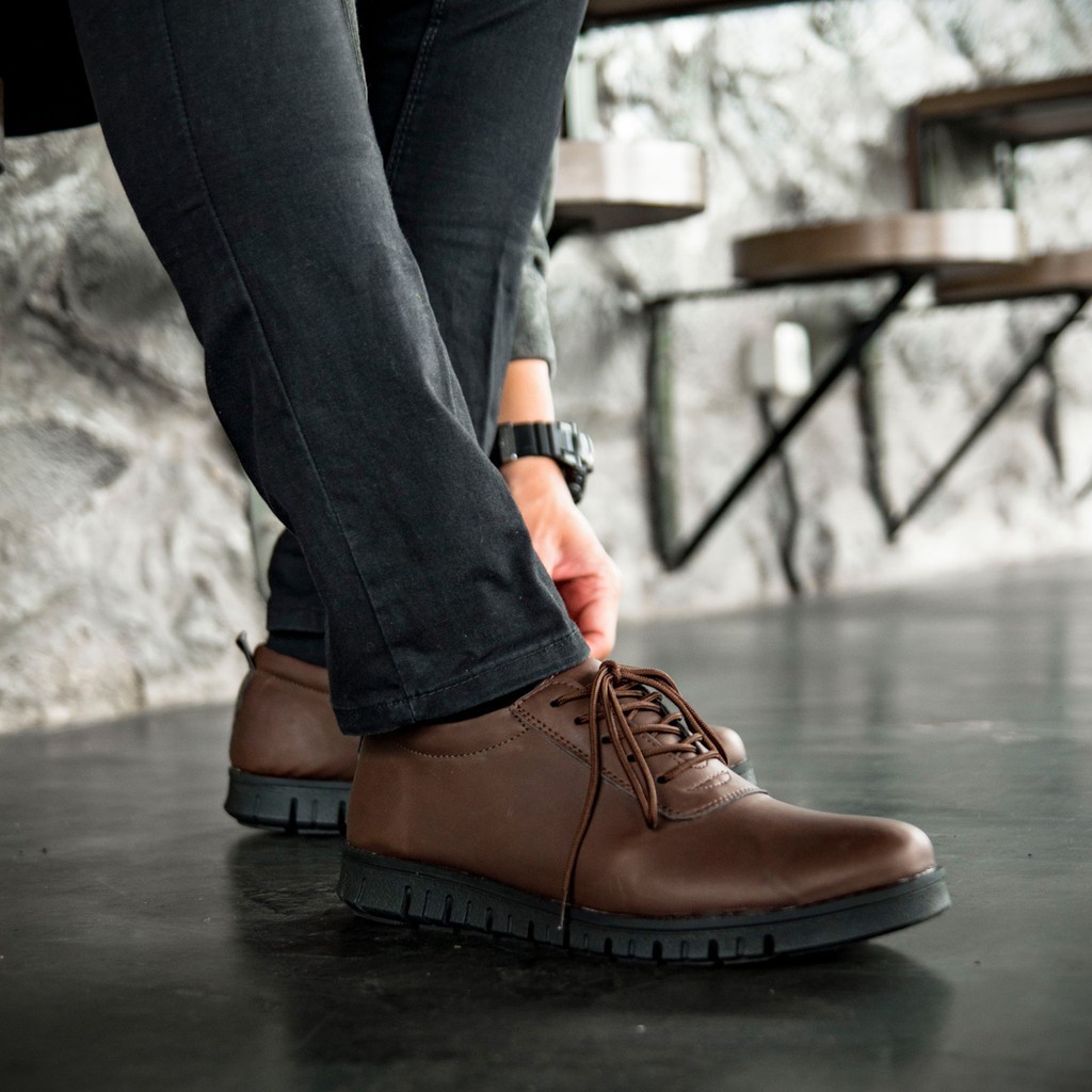 BRAVE BROWN |ManNeedMe x Jack| Sepatu Pantofel Pria | Oxford Formal