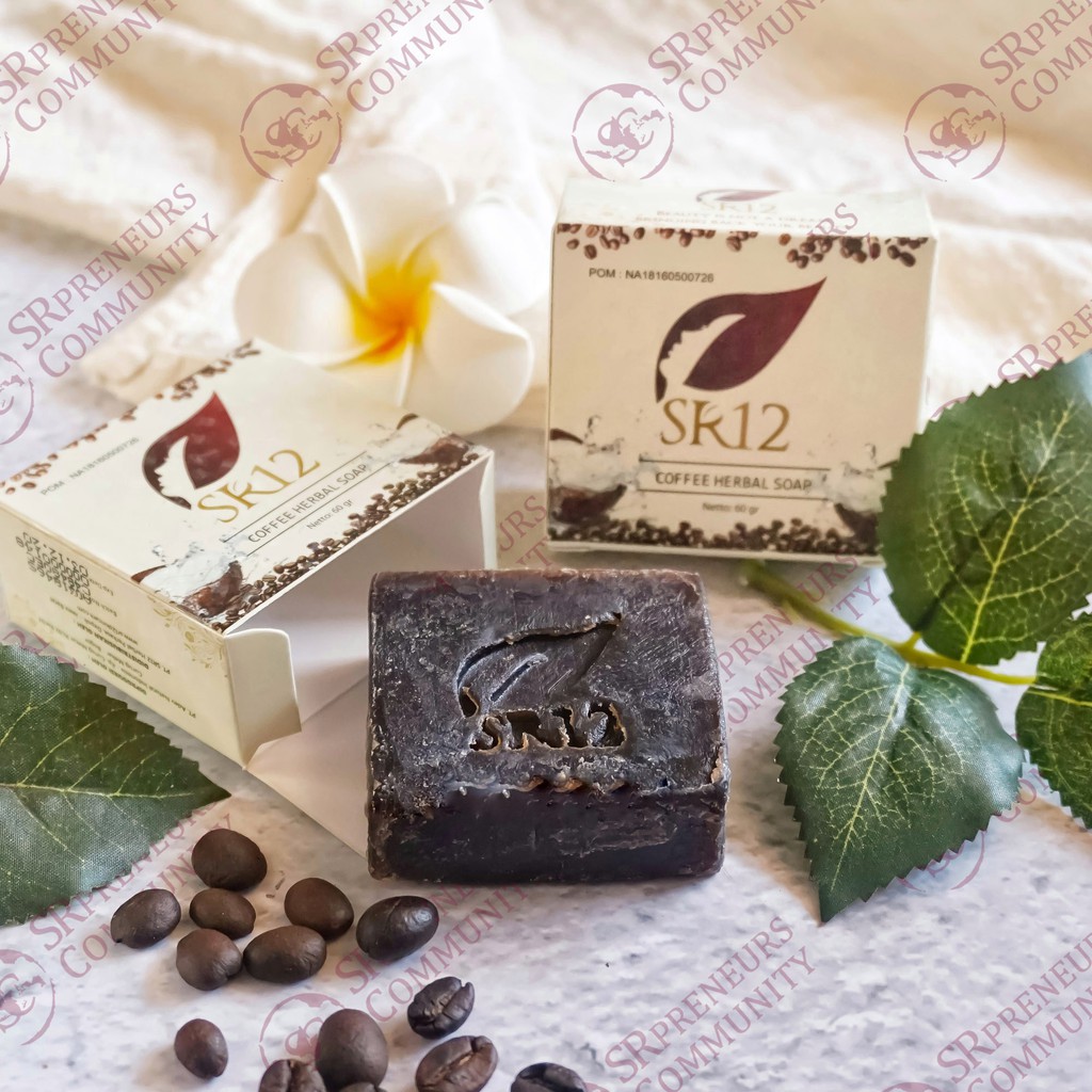 SABUN KOPI SR12 TERLARIS COFFEE HERBAL SOAP BPOM / ANTI KUSAM / SABUN FLEK HITAM BPOM