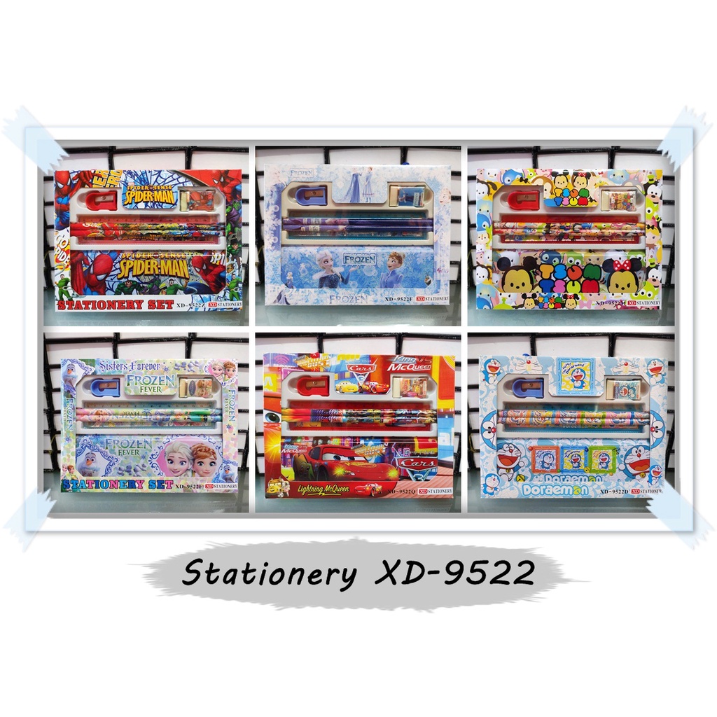 

Stationary Set Tempat Pensil Rautan 5 in 1 - XD-9522 Spiderman McQueen Frozen Termurah