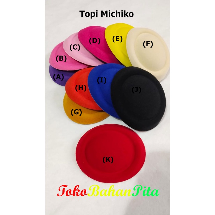 (1 PCS) TOPI MICHIKO diameter 13,5 cm | Bahan Craft | TOKO BAHAN PITA