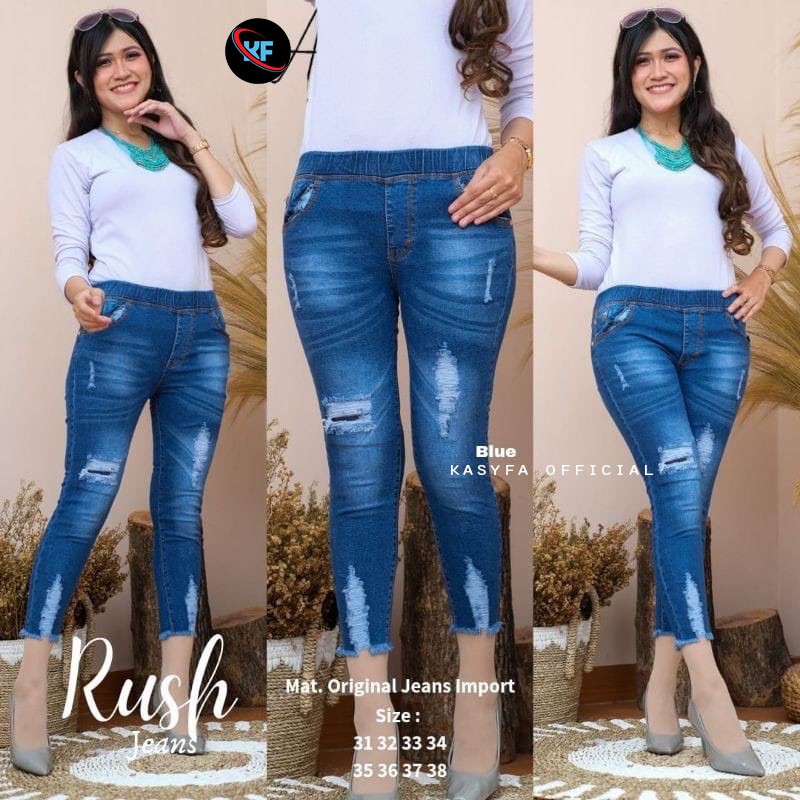 KHAYSA JEANS JEGGING JEANS 7/9 RIPPED // KHAYSA JEANS LEGGING SOBEK FULL KARET