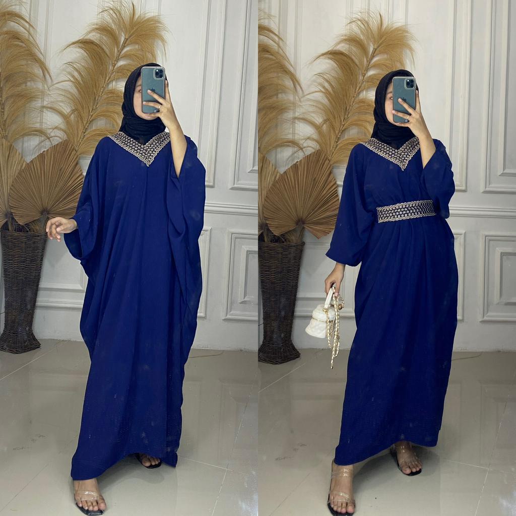 Tsamira gamis kaftan renda belt