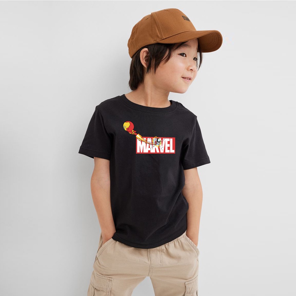 Baju Kaos Anak Lengan Pendek Superhero Bahan Katun Combed 30S Usia 1 Tahun Sampai 12 Tahun