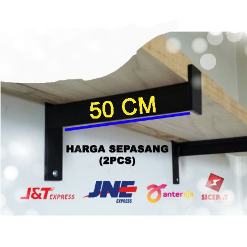 SIKU BESI PENYANGGA KAYU/AMBALAN 40cm-50cm