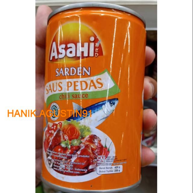 

Asahi sardine 425gr saos pedas