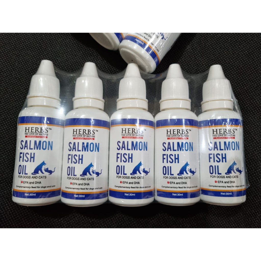 Herbs Salmon Fish Oil 30ml~Minyak Ikan Salmon Multivitamin Kucing Anjing