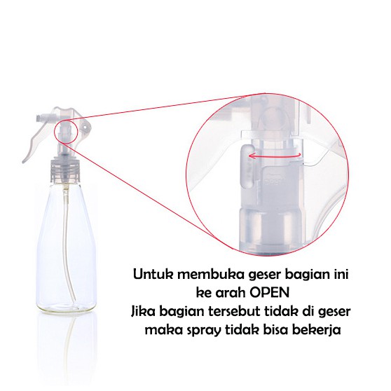 Botol Spray Transparan Transparent Empty Fliptop Bottle Kosong Travel