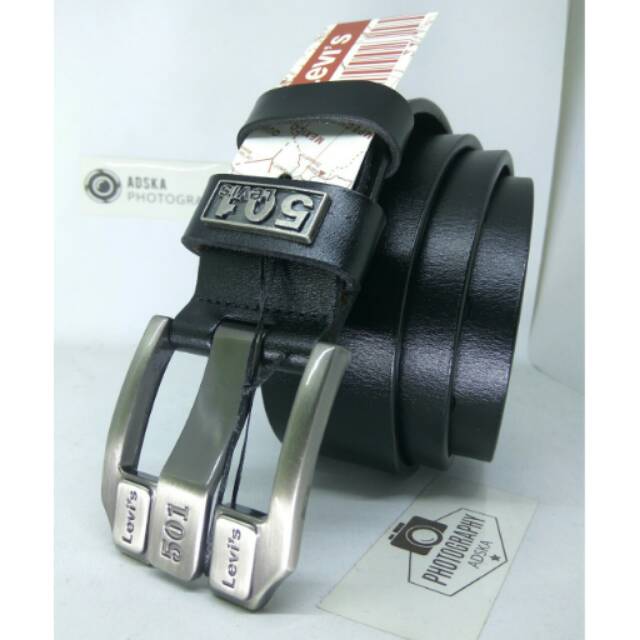ikat pinggang pria casual levis 501 kulit selapis import premium