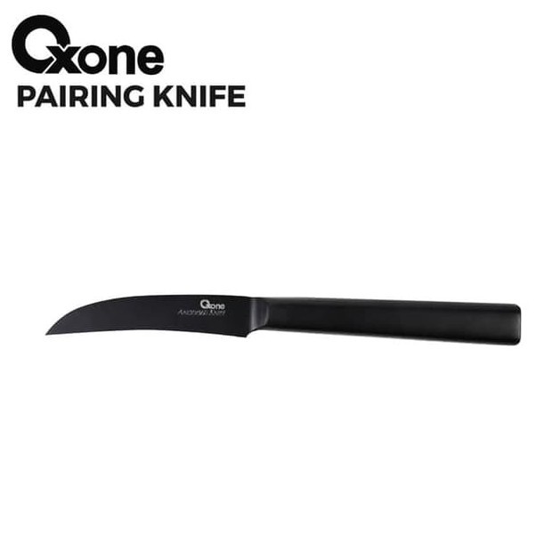 Oxone OX-61A Paring Knife Stainless Steel Pisau Buah, Pisau Dapur Full Black Anodized