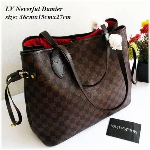 Tas branded wanita LV neverfull import handbag louis vuitton import