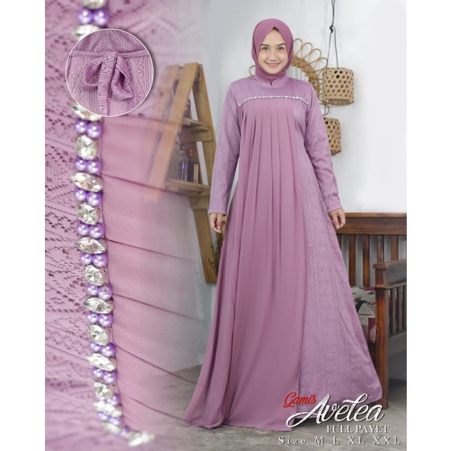 Gamis Avelea NK / Kebaya Gamis Pesta Modern / Kebaya Kondangan / Dress Brokat