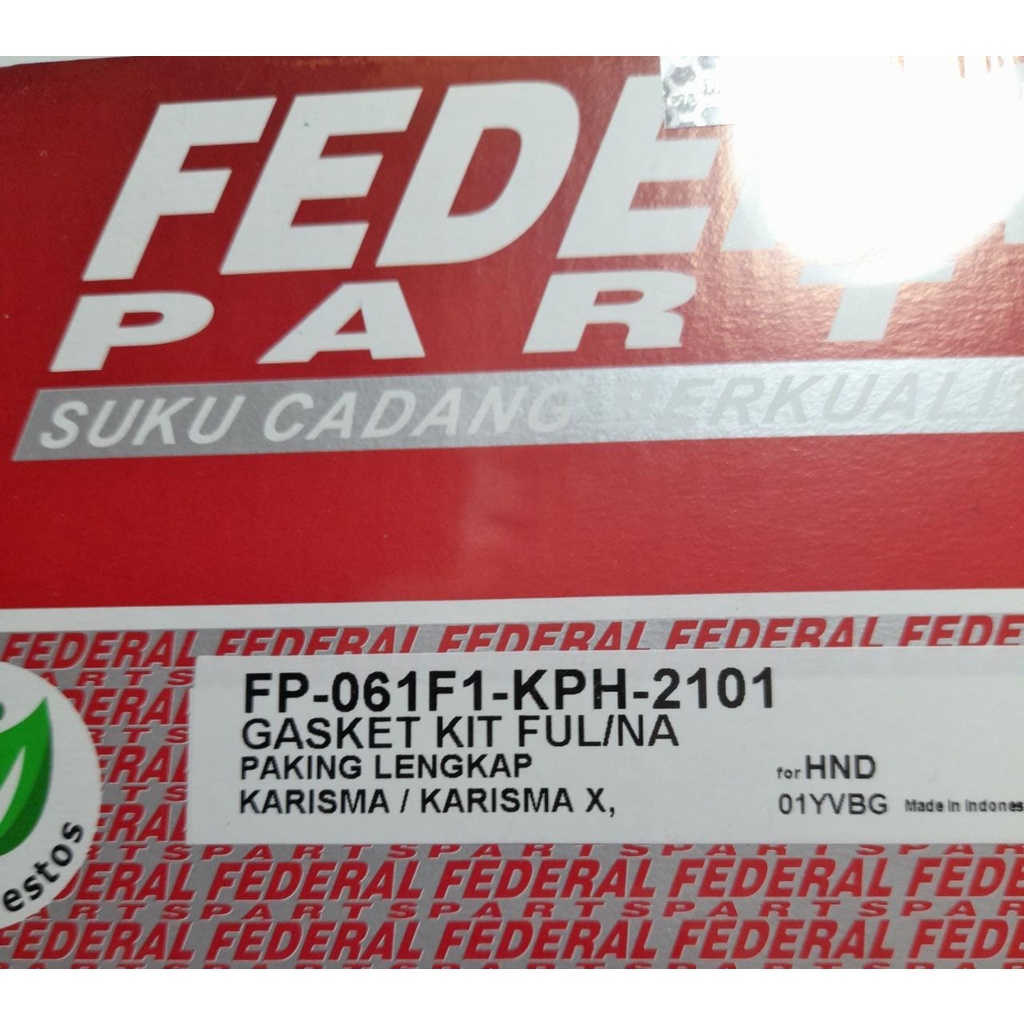 Gasket Paking Full Set Fullset Federal Karisma FP 061F1 KPH 2101