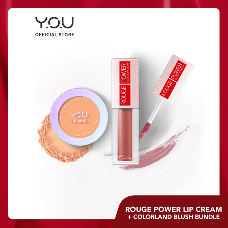 YOU Bundle Rouge Power Matte Lip Cream + Colorland Blush