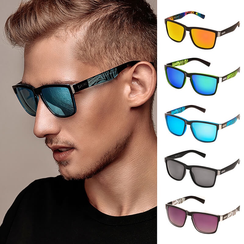 Kacamata Hitam Polarized Bentuk Kotak Untuk Pria