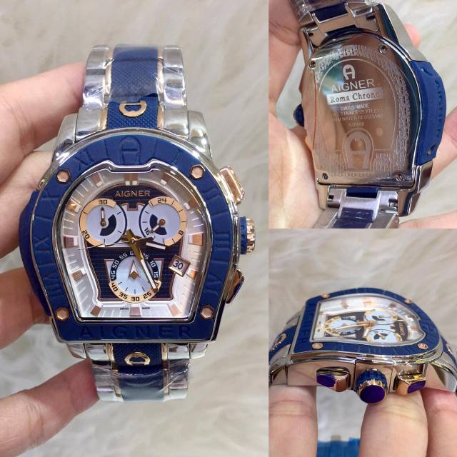 JAM TANGAN AIGNER'S 002 A38500 ROMA CHRONOGRAPH SUPER  PREMIUM AAA