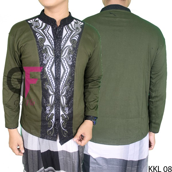 GIOFLO Koko Modern Kemeja Muslim Pria Modis Green / KKL 08