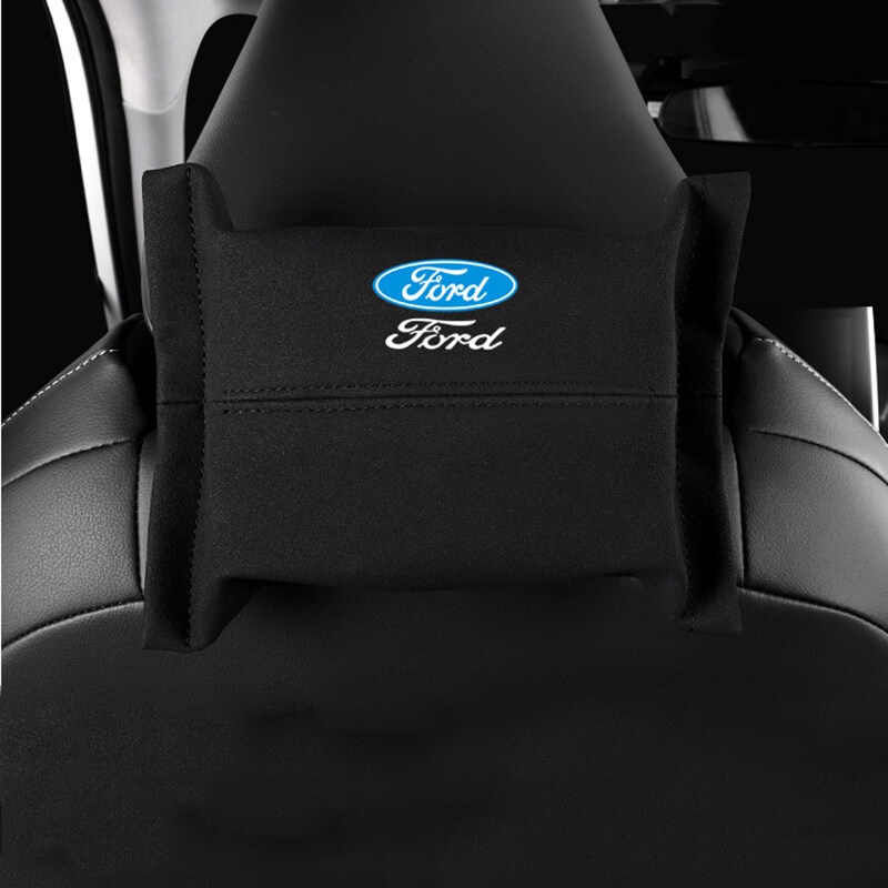 1Piece for Ford Focus Kuga C-MAX Fiesta F150 Mondeo Transit EcoSport Mustang Explorer Everest Turn Fur Car Seat Sun Visor Hanging Tissue Box Armrest Box Napkin Tissue Paper Holder Storage Bag