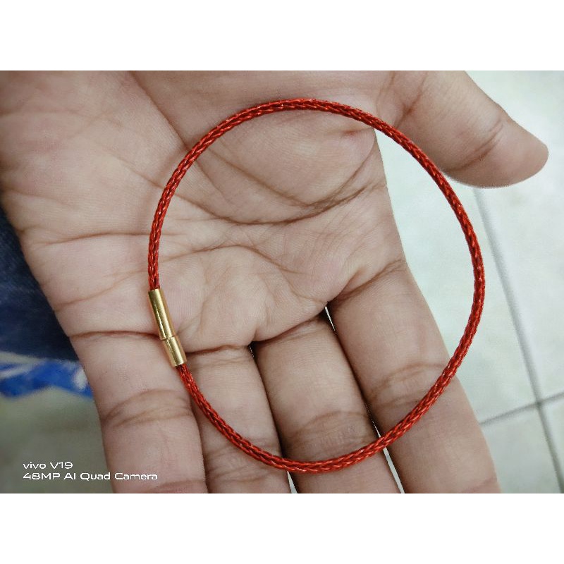 gelang kawat water proof 2mm kunci putar / tarik