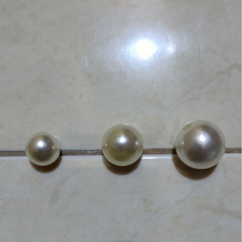 Mutiara 1 Lubang Tidak Tembus 10 MM 12 MM 14 MM TODD Store