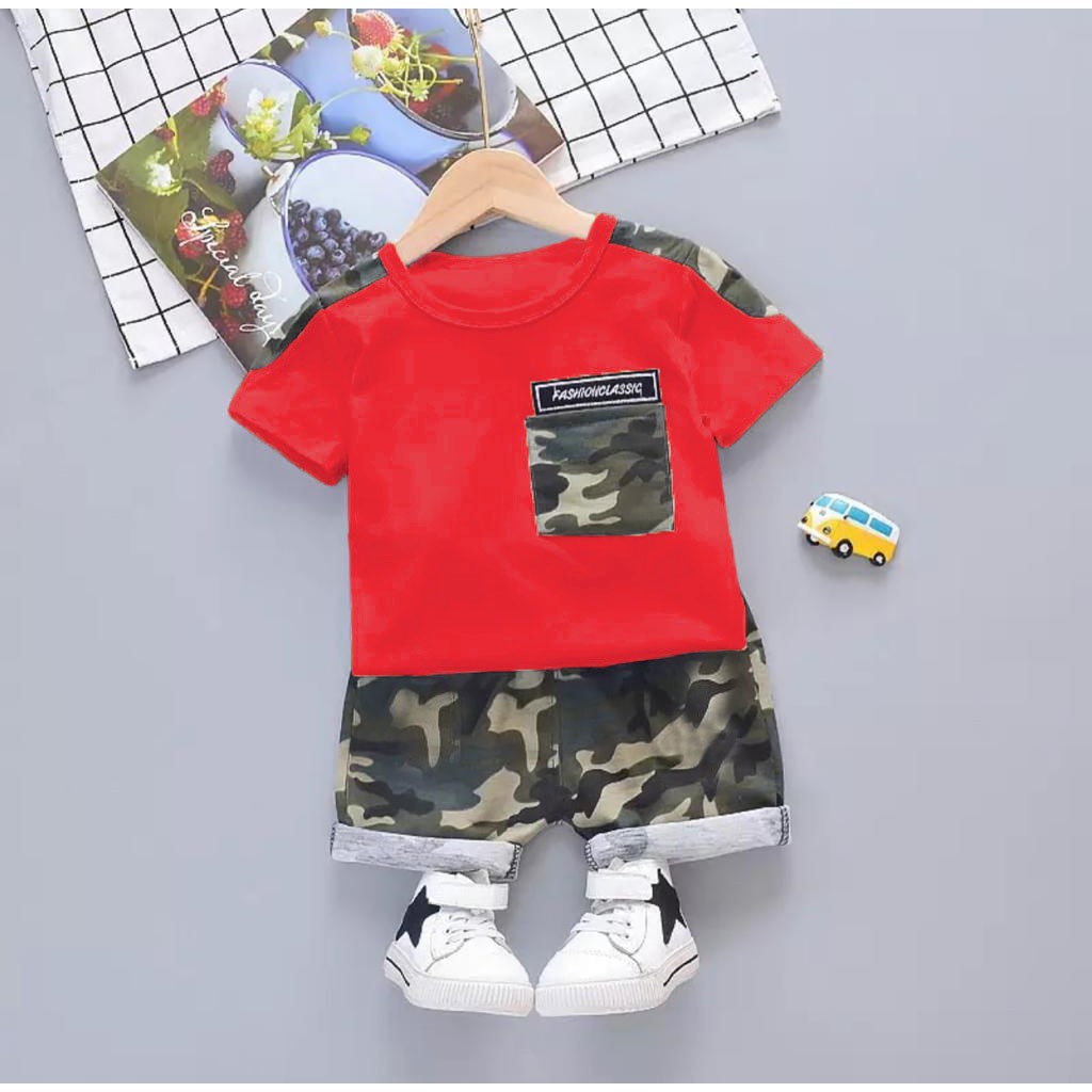 SETELAN NAUFAL KIDS ARMY 1-5 TAHUN SETELAN ANAK LAKI LAKI SETELAN ANAK PEREMPUAN 1-5 TAHUN