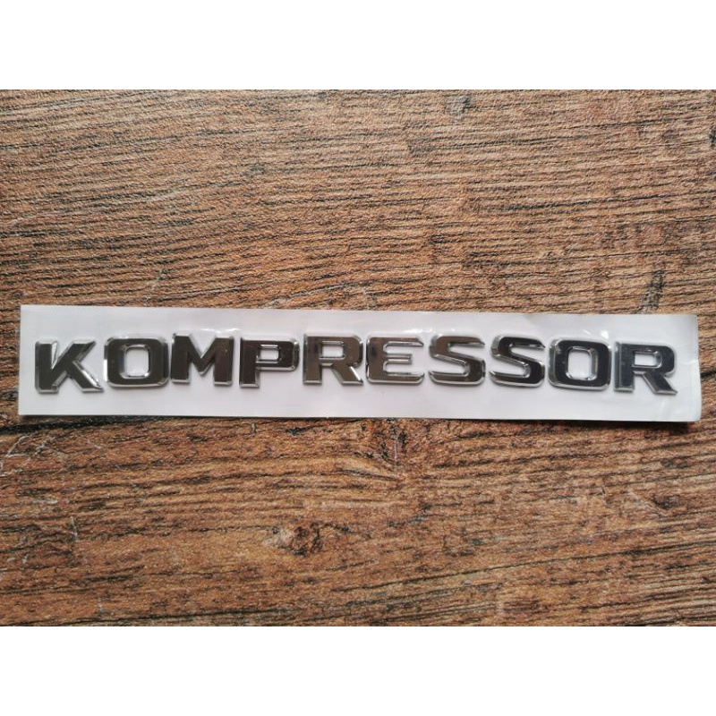 Emblem Mobil Tulisan KOMPRESSOR Chrome