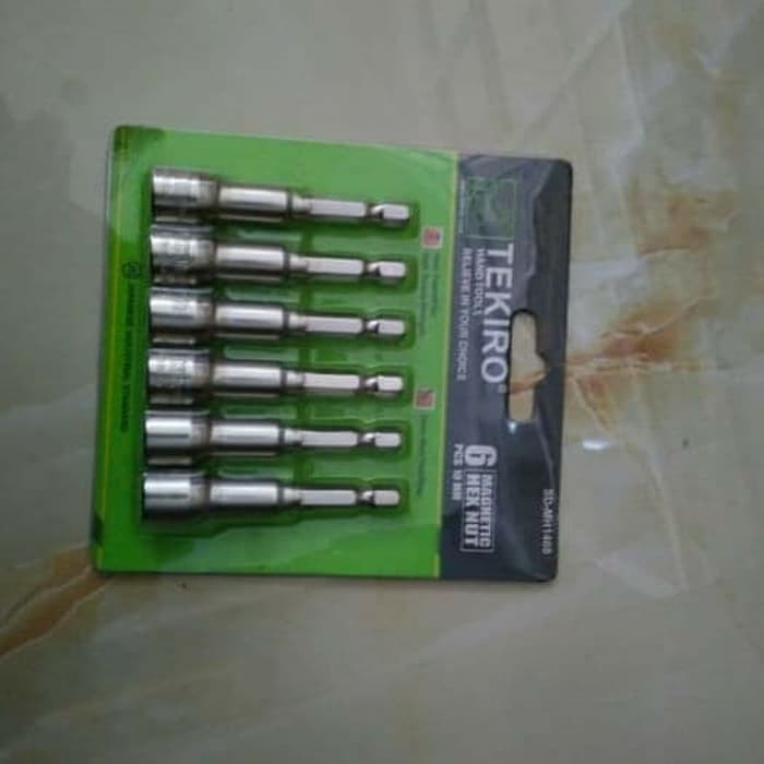 MAGNETIC HEX NUT 6 MM ( 6 PCS ) TEKIRO