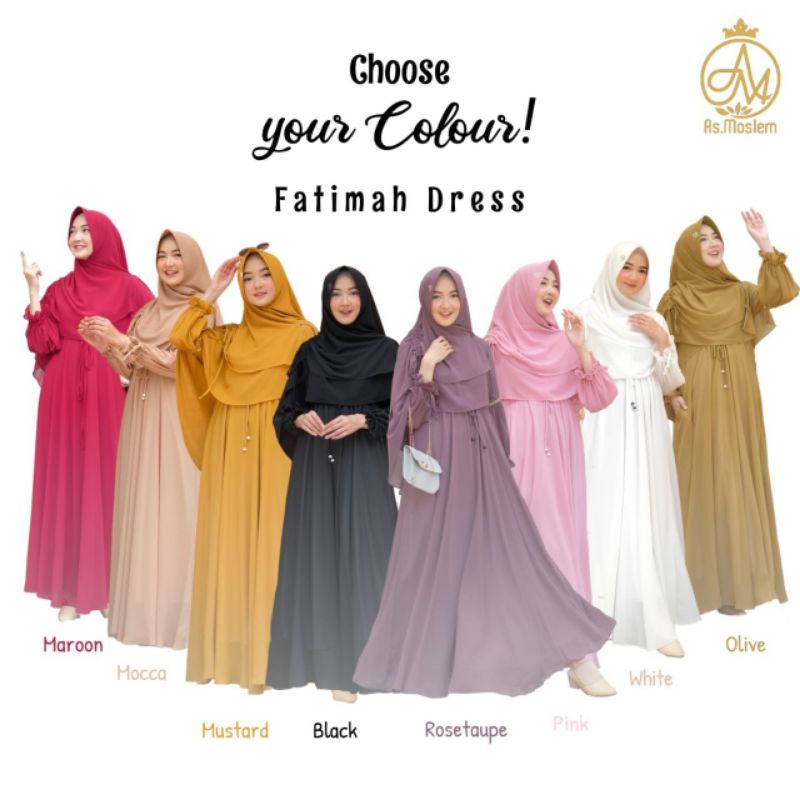 Fatimah Set by AsMoslem/Gamis Syar'i Terbaru