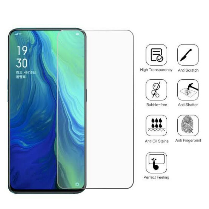 [9H] Oppo Reno 2 2F 3 3pro 4 4pro Reno 10x Tampered Glass 9Hardnes Screen Protector Anti Scrat