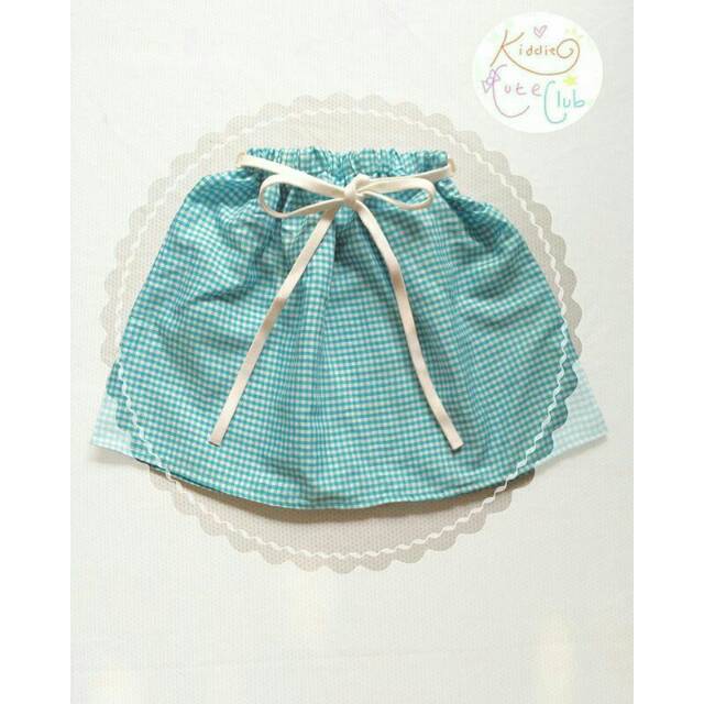 [Rok Anak] Blue Gingham Skirt