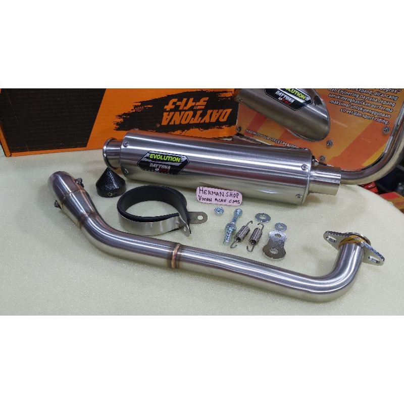 Knalpot Racing Daytona Aerox 155 pcx 150 vario 150 new nmax new - Knalpot Daytona New Aerox 155 evol