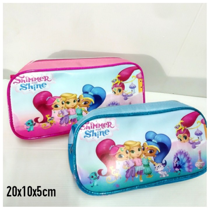 

OBRAL Kotak / Tempat Pensil Satin Shimmer Biru / Pink