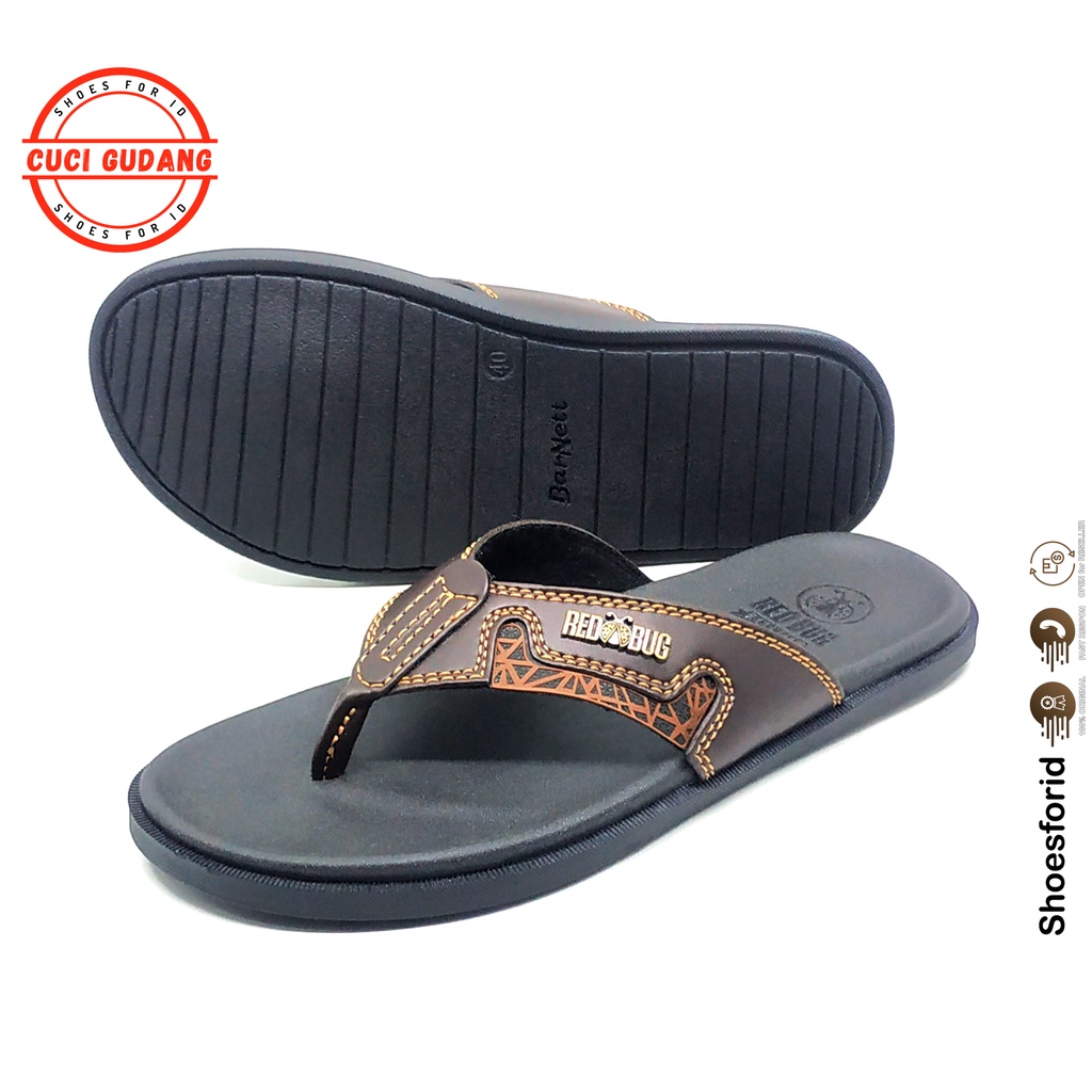 SALE SANDAL JAPIT CASUAL PRIA RED BUG BY BARNETT RB KING 01 // SANDAL JEPIT PRIA