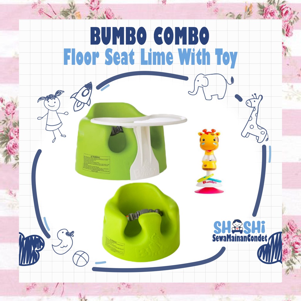 Sewa  Bumbo Combo Floor Seat Lime With Toy