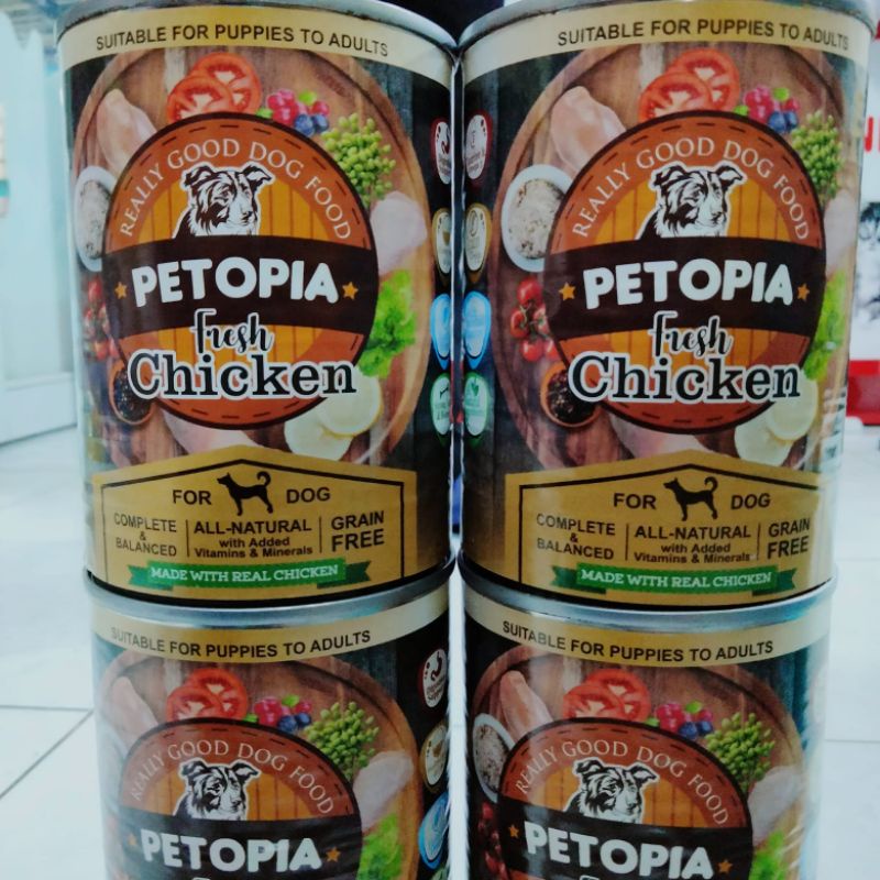 petopia dog kaleng chiken 400gr