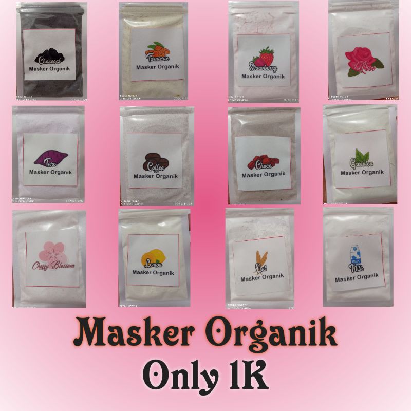 MASKER ORGANIK Sudah BPOM- Masker wajah organik