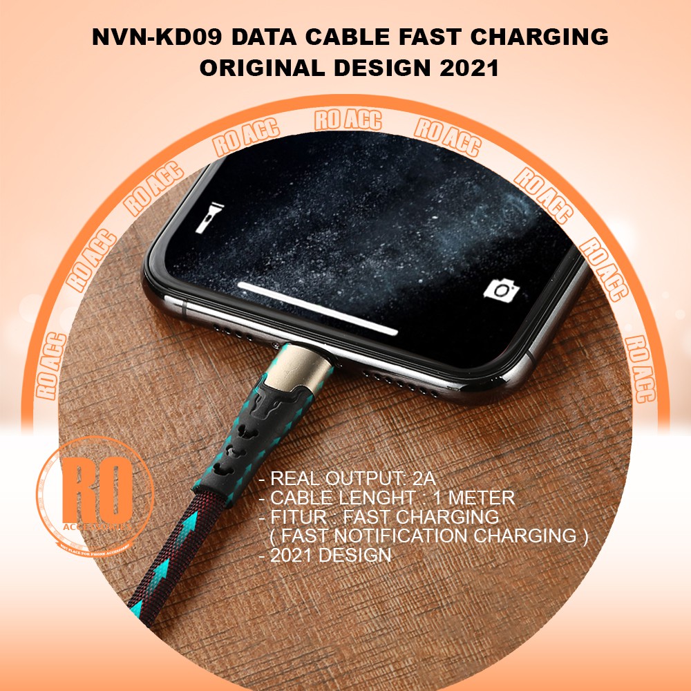 [RO ACC] NVN-KD09 KABEL DATA FAST CHARGING ORIGINAL 2021 DESIGN