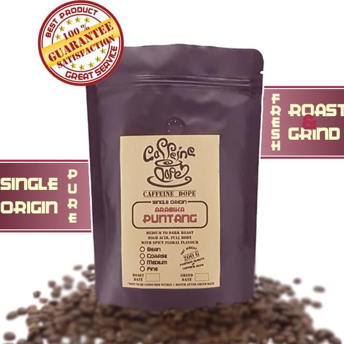 

Kopi Arabika Puntang 200 Gr Single Origin Bean/Biji & Ground/Bubuk - Bean - Biji