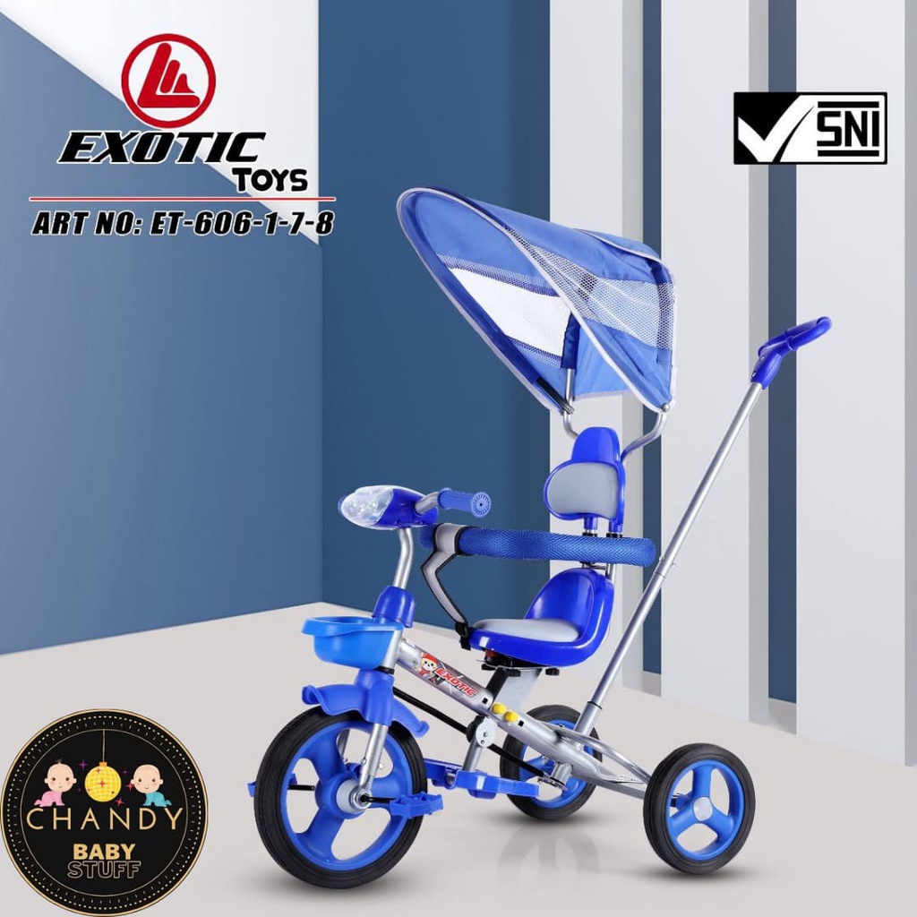 SEPEDA ANAK RODA TIGA TRICYCLE EXOTIC ET 606-1-7-8