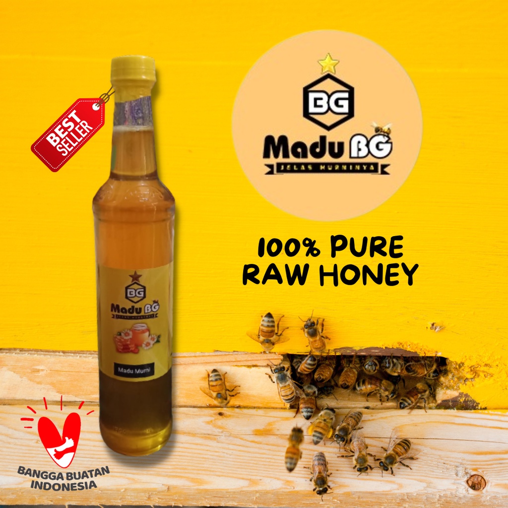 

Madu BG Murni Pure Raw Honey 460ml Madu Asli Apis Melifera