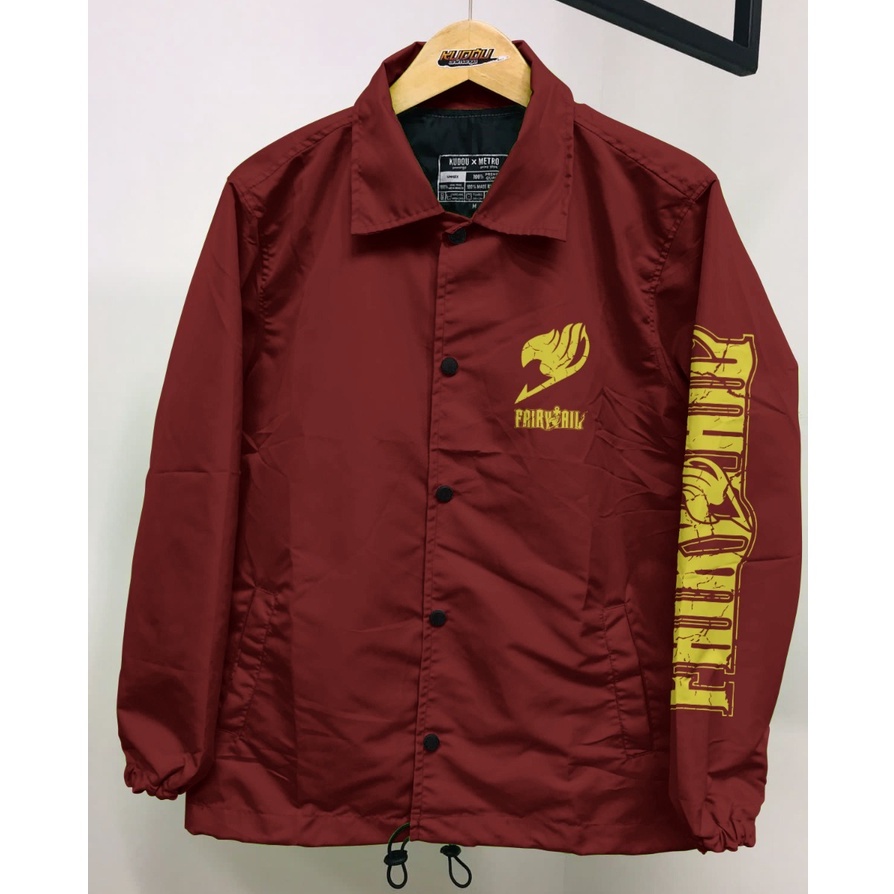 Jaket Coach Fairy Tail Maroon Anime Manga Premium Unisex