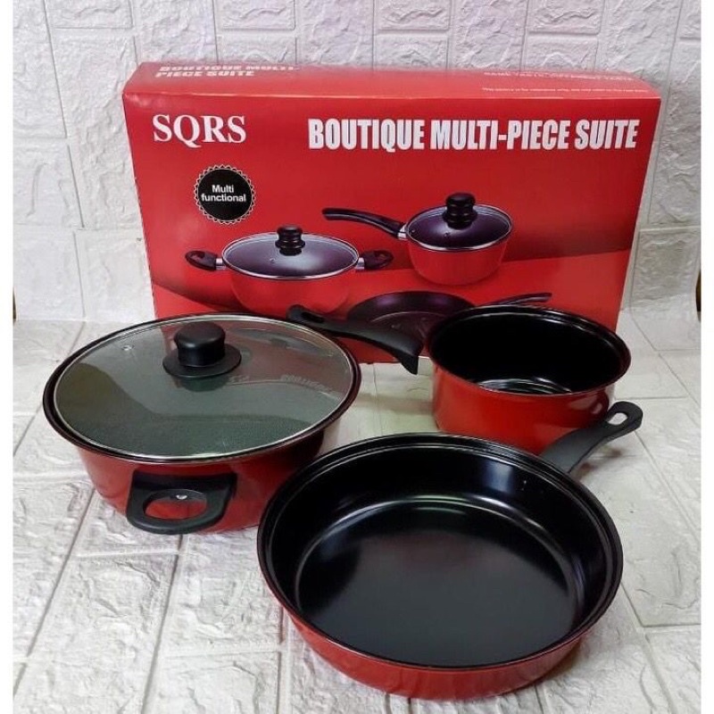 Cookware 3 Set Alat Masak Set Panci Set SQRS