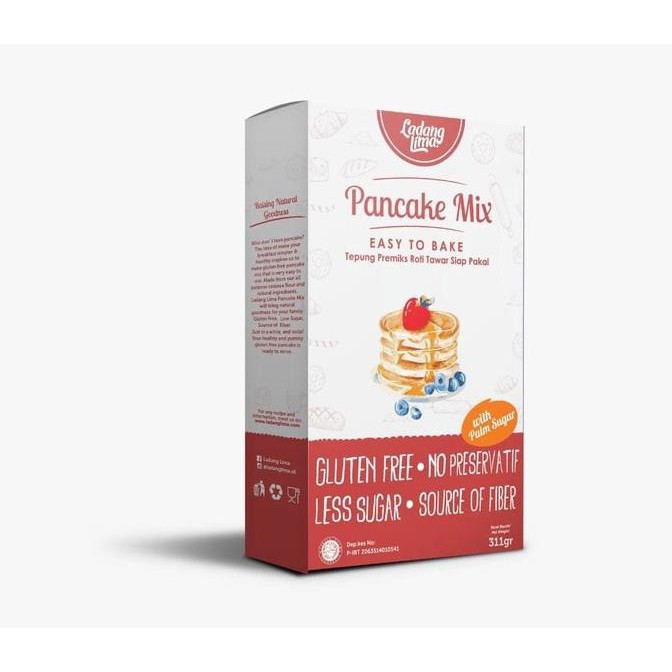 

ENAK Ladang Lima Pancake Mix / Tepung Premiks Pancake - 323 Gr BANYAK RASA