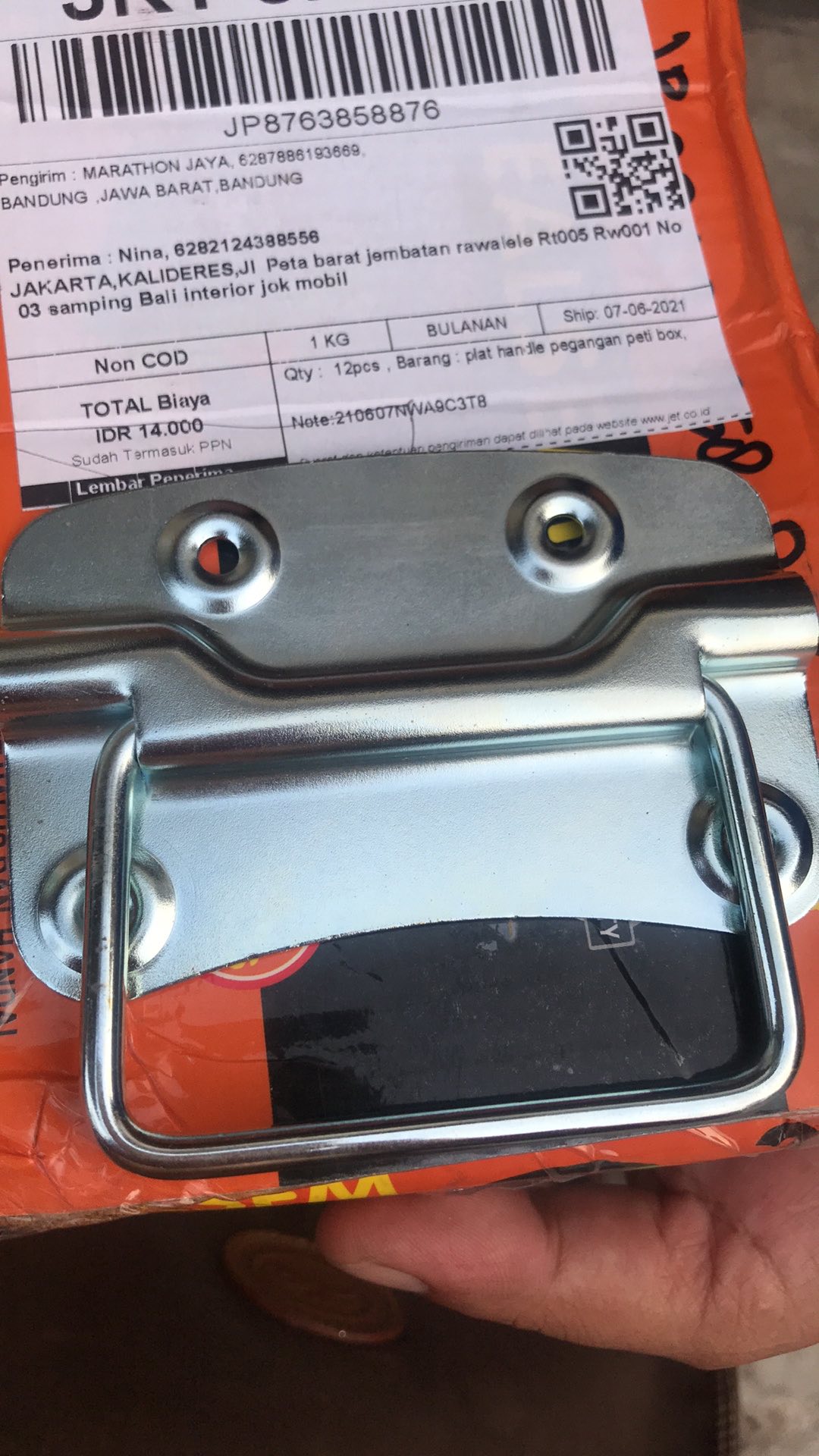 Plat Handle Pegangan Peti Box