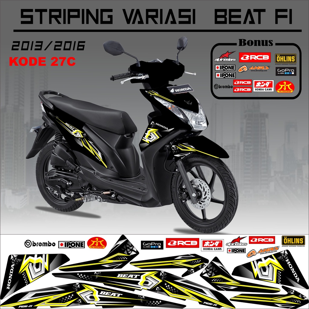 Striping Beat Variasi Stiker Beat Kode 27