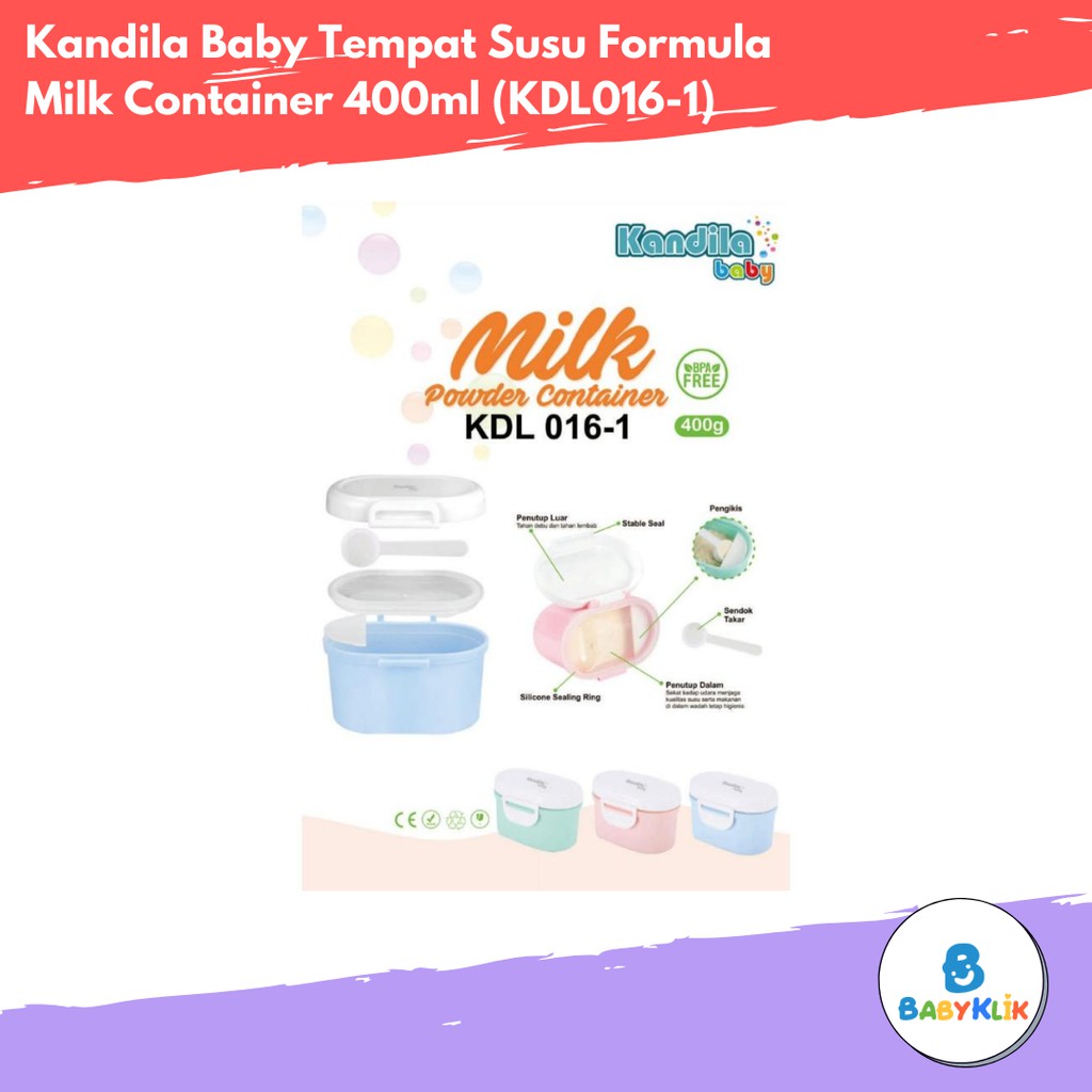 Kandila Baby Tempat Susu Formula - Milk Container Merek Kandila Ukuran 400ml &amp; 800ml -Random