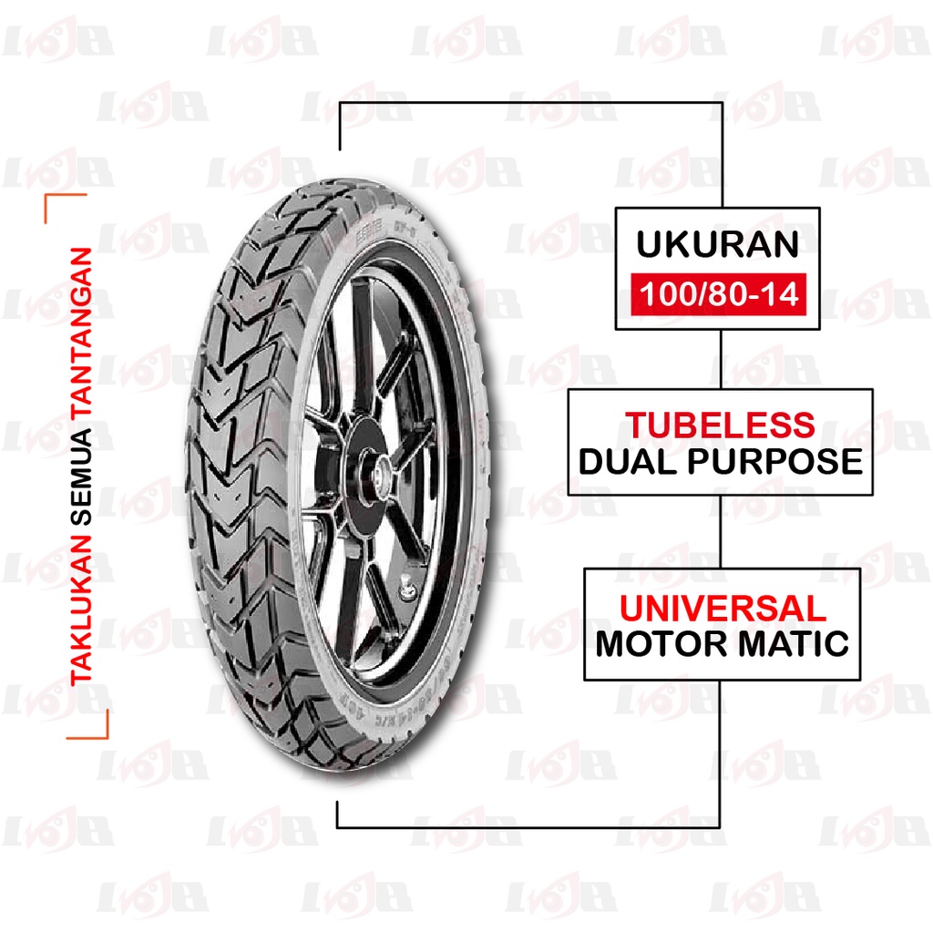 Ban IRC 80/90/100-14 GP-5 Ban Luar Matic Universal Tubeless Dual Purpose Motor Yamaha Honda Suzuki
