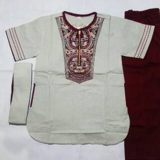 Setelan Baju  Koko  Anak Pakistan  Lengan  Pendek  Premium 