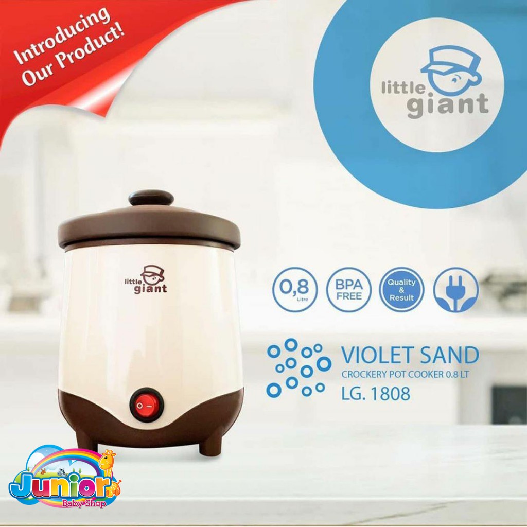 Little Giant 1808 Violet Sand Crockery Cooker 0.8L