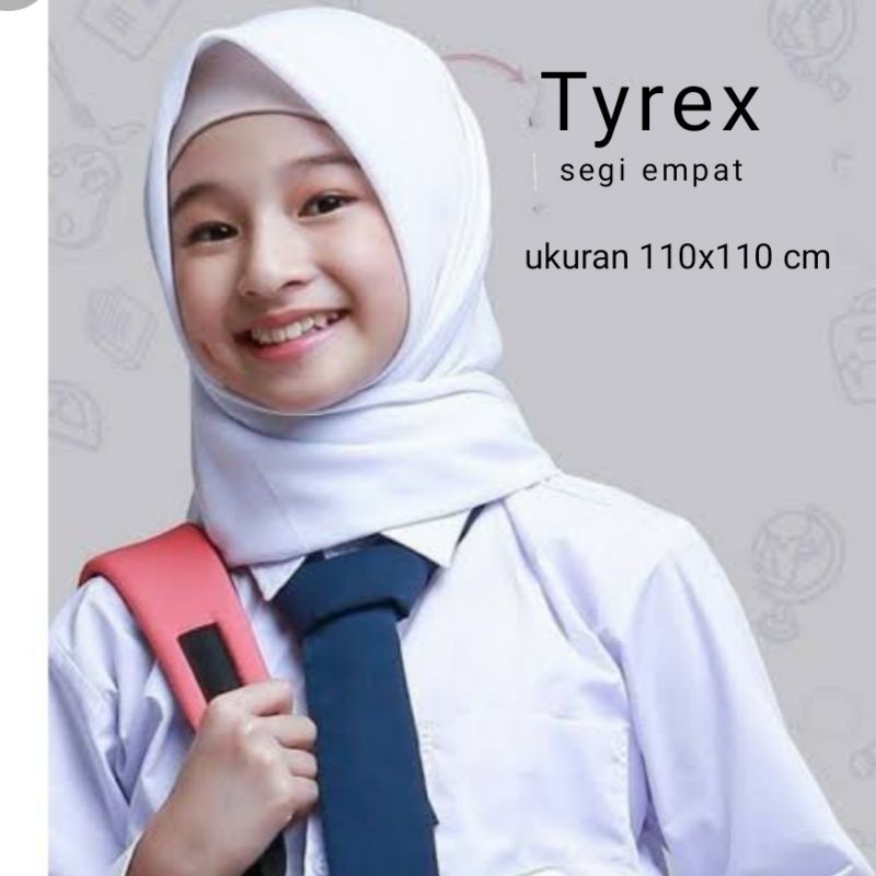 JILBAB KERUDUNG HIJAB SEKOLAH SEGIEMPAT PUTIH BUAT ANAK PEREMPUAN  SD, SMP DAN SMA UKURAN 110X110 CM KHUSUS PUTIH  POLOS