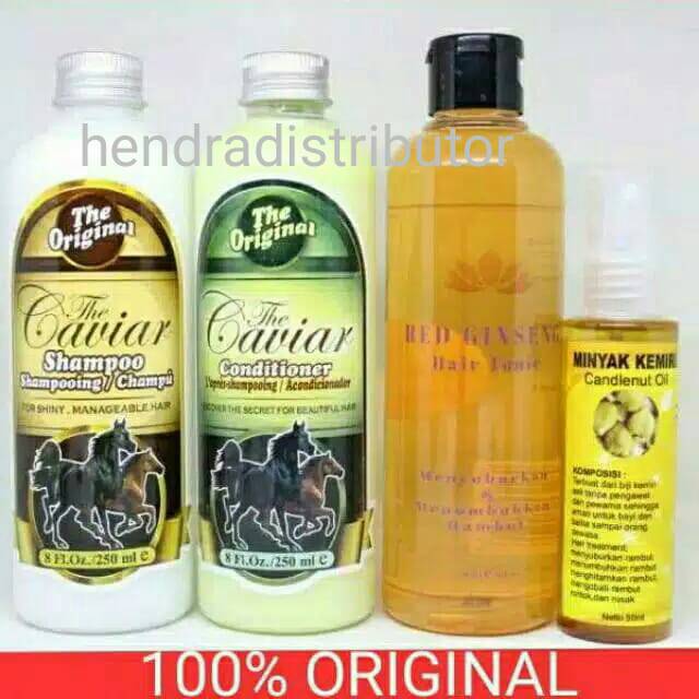 Paket Super Penumbuh Rambut Minyak Kemiri Asli Sampo Caviar Conditioner Red Gingseng Hair Tonic Shopee Indonesia